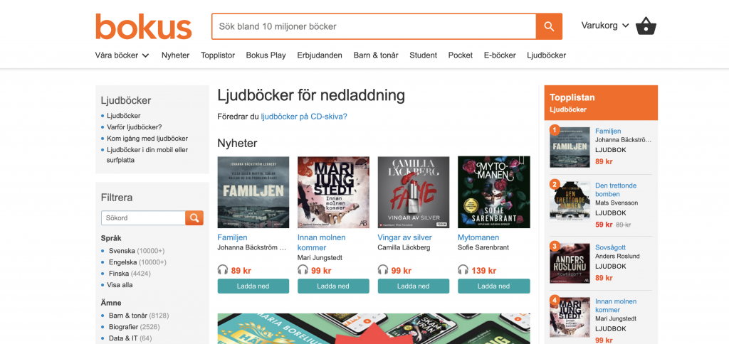 Bokus plattform