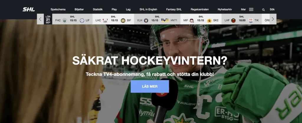 Streaming av SHL Hockey