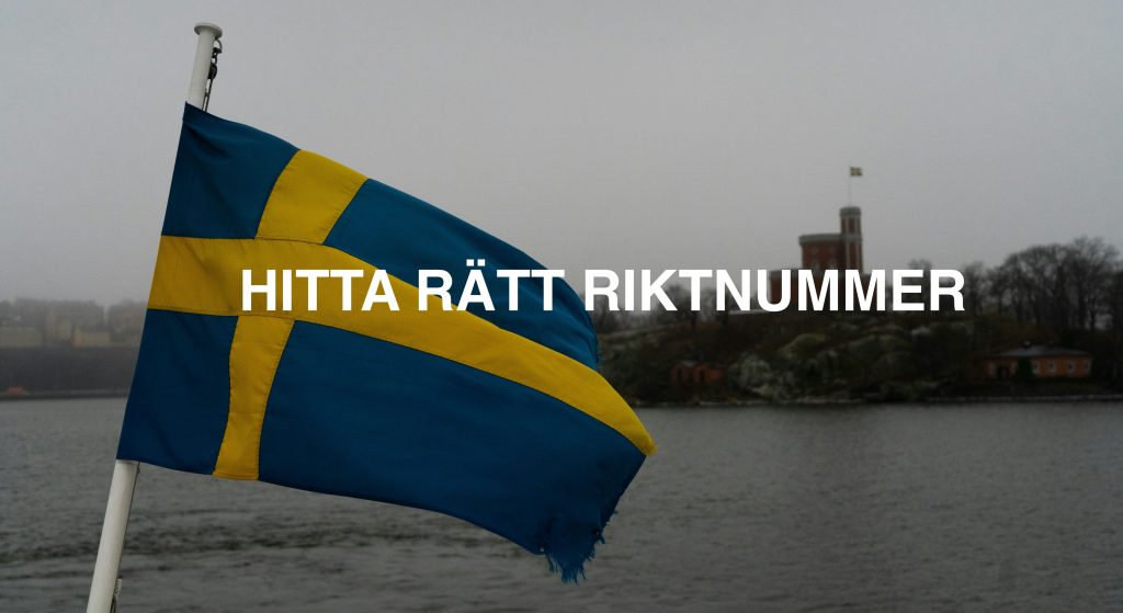 riktnummer sverige